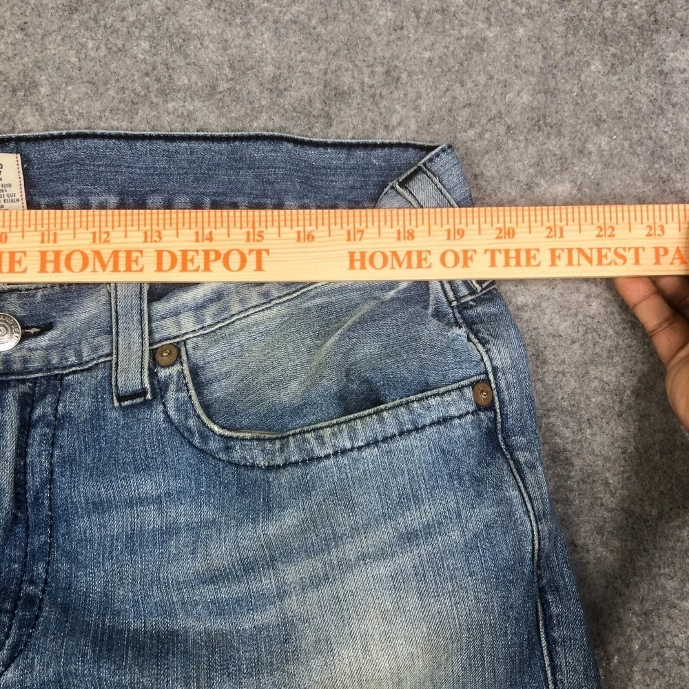 True Religion Jeans Ricky Straight Size 38 Blue Flap Pockets Y2K